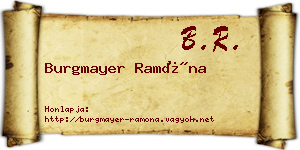 Burgmayer Ramóna névjegykártya